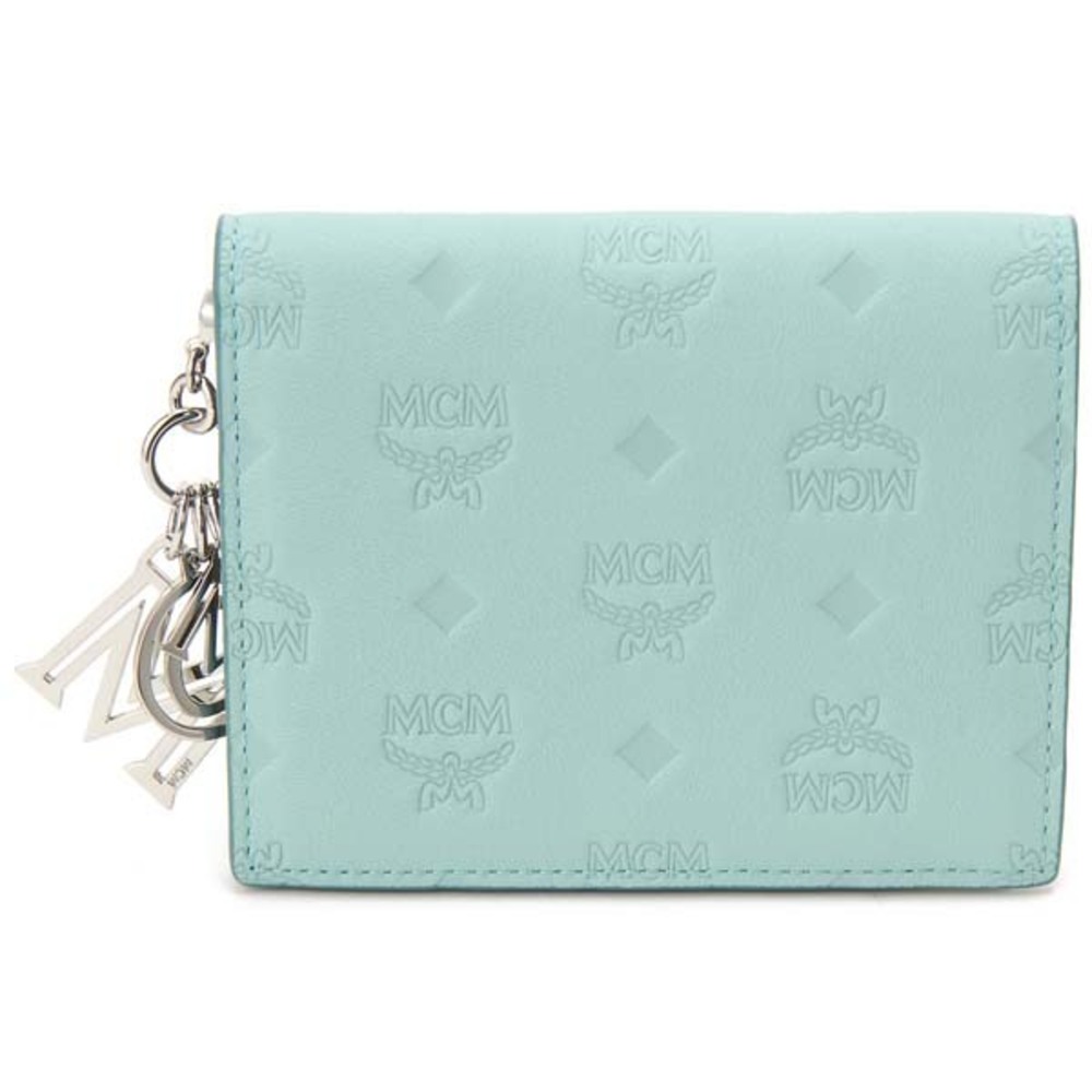 Mcm Mys Compact Bi Fold Wallet Blue